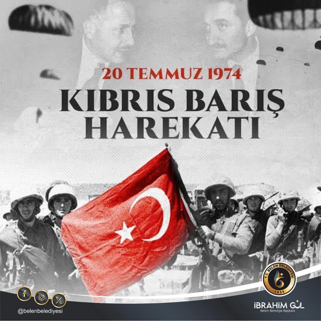 Kıbrıs Barış Harekatı'nın 50. yıl dönümünü onur ve gururla kutluyoruz.